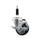 Service Caster 3.5'' Thermoplastic Rubber Swivel 7/8'' Expanding Stem Caster with Brake SCC-EX20S3514-TPRB-TLB-78 - alternate 1